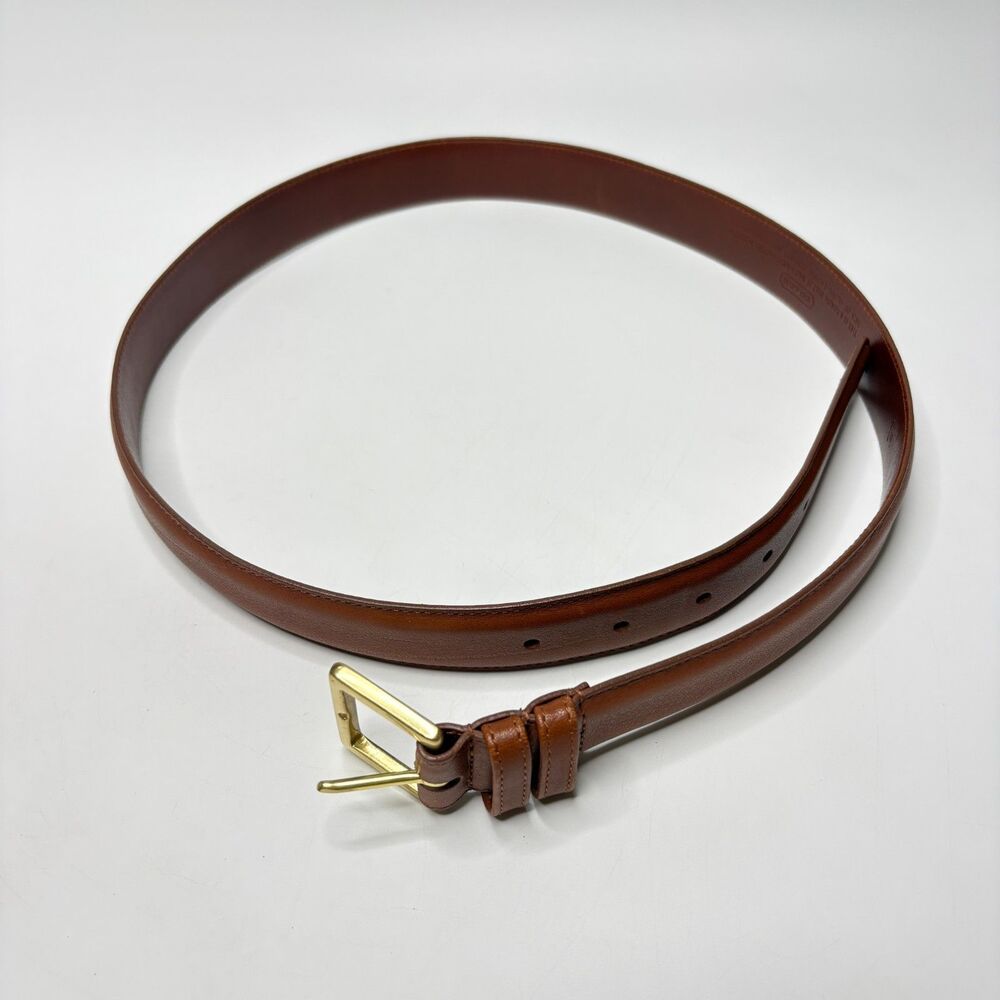 COACH Mens Brown Belt Size 36" Handmade In Costa Rica